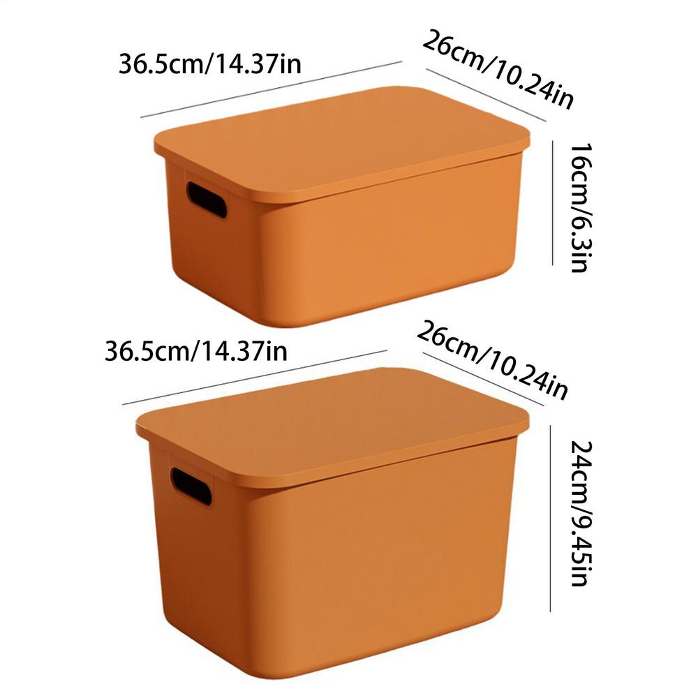 Storage Bins 2 Pieces Large Container Clothes Storage Organizer With Handle For Bedroom Closet Bathroom Books Sweaters Shoes оранжевый 8090₽