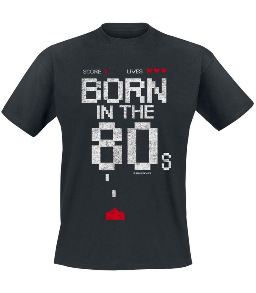 

Born In The 80s T-Shirt black by Gaming Slogans Round Neck 100% Cotton 4XL