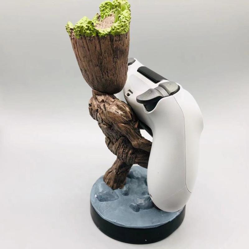 Cartoon Resin Figure Desktop Stand Universal Phone Game Controller Holder Lazy Desk Ornament