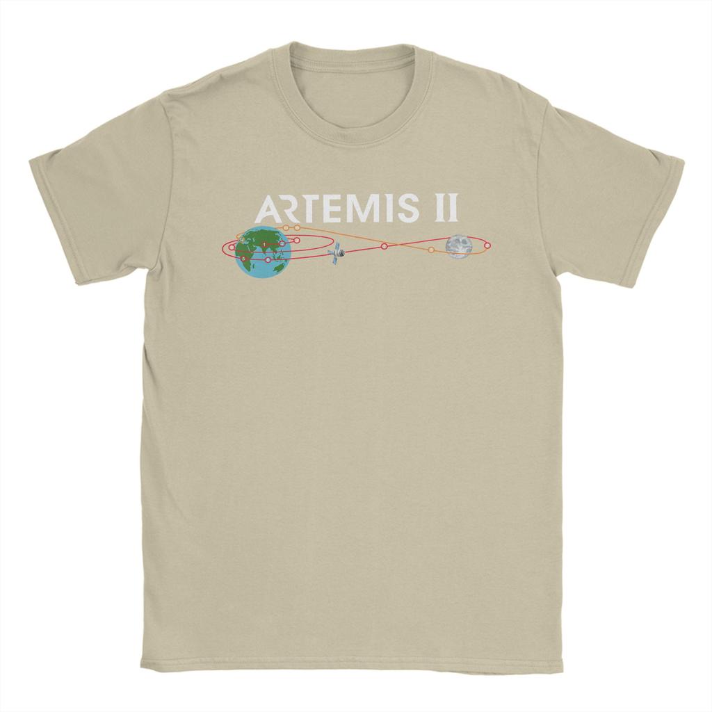 Artemis Route Map SLS Rocket Launch Mission To The Moon TShirt T Shirts Short Sleeve YK Fun Tops Summer Cotton Clothing