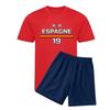 Spain Inspired Children's Football Kit 2 Stars – Jersey and Shorts Number 19 - Red
