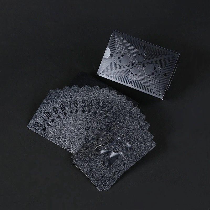 Children Color Black Gold Playing Card Game Card Group Waterproof Educational Toys Poker Suit Magic Dmagic Package Board Game Gift Collection