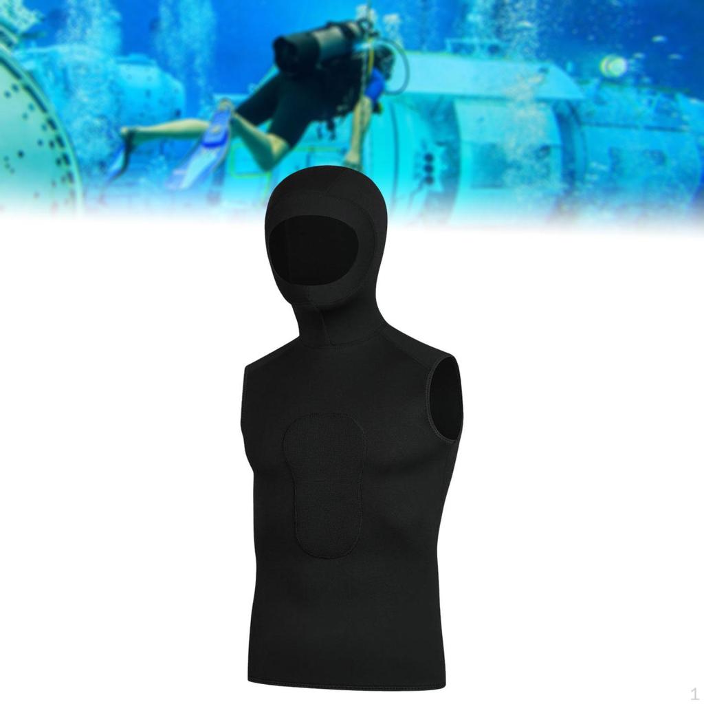 Neopren-Nassanzugweste mit Kapuze Bequem Tragbar Erwachsener Praktisch für Männer Frauen