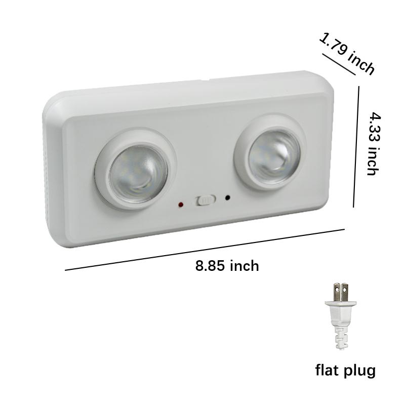 

Emergency Evacuation Lights LED Double-head Fire Fighting Lamp Rechargeable Wall-mounted Safety Indicator for Power Outage
