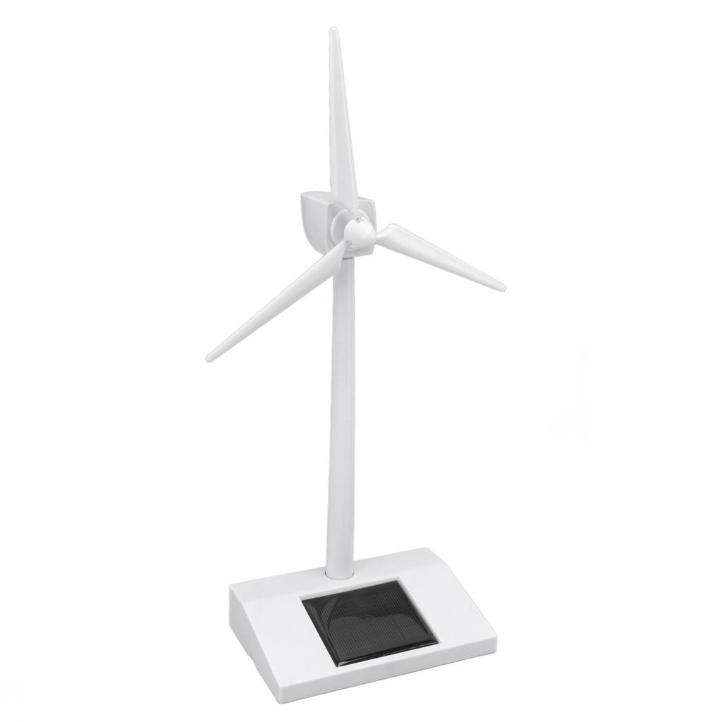Solar Powered Wind Model DIY Ornament Decoration Science Teaching Educational Desk Windmill Model