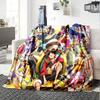 Custom Name One Piece Anime Characters Flannel Blanket Super Soft Warm Cozy Blanket For Sofa Bed Office Travel Allseason Home Decor Gift