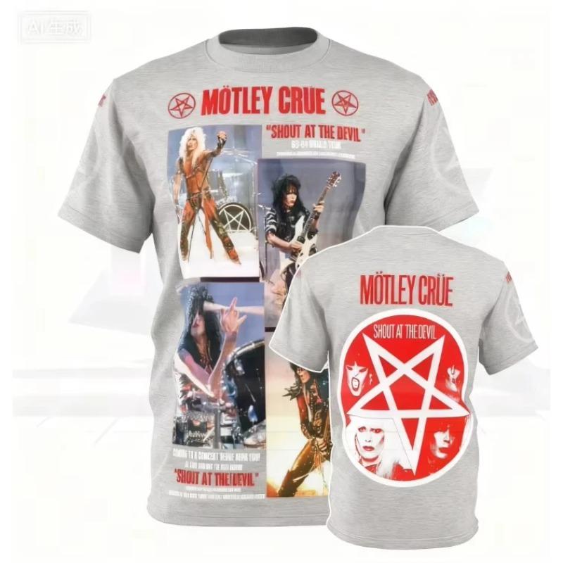 The Representative Band of American Heavy Metal Band Mötley Crüe Enthusiasts New 3D Printed T-shirt for Men Women Loose T-shirt