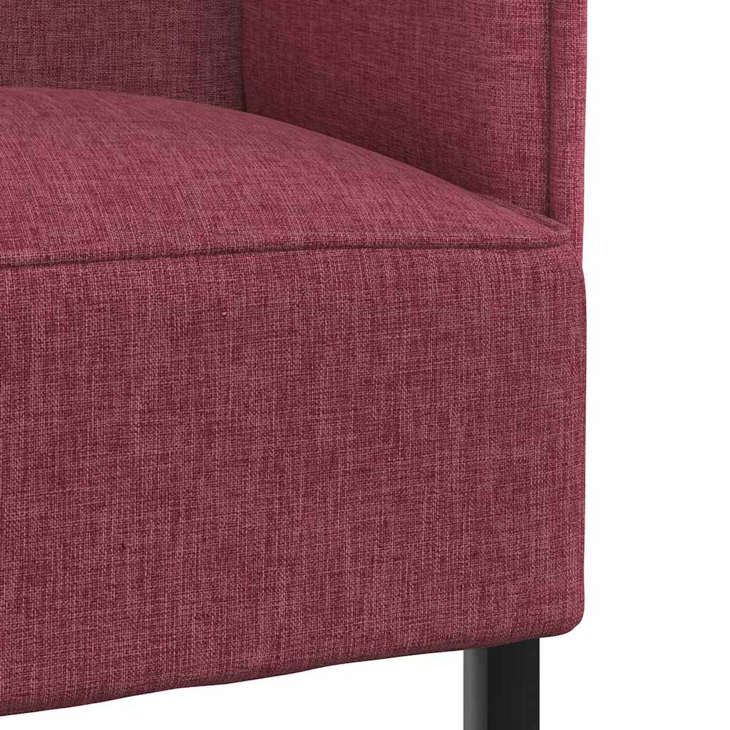High Back Sofa 101 Cm Burgundy Fabric