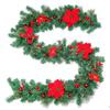 Hot-Selling 2.7m Christmas Tree Decoration Rattan for Staircases, Hotels, Malls, Bars, and Door Hanging — Encrypted Rattan Wreath