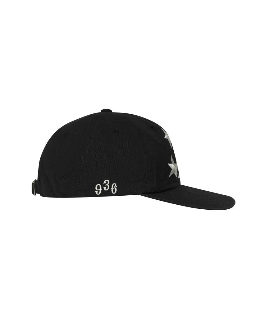 Lujeoseukeulleob Washed Star Logo Cap Black