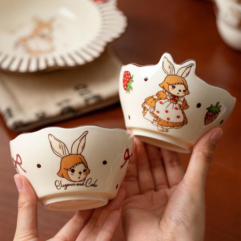Sophie Rabbit Wedding Gift Tableware Set: Bowl, Plate, Dish for Bride's Engagement or Housewarming