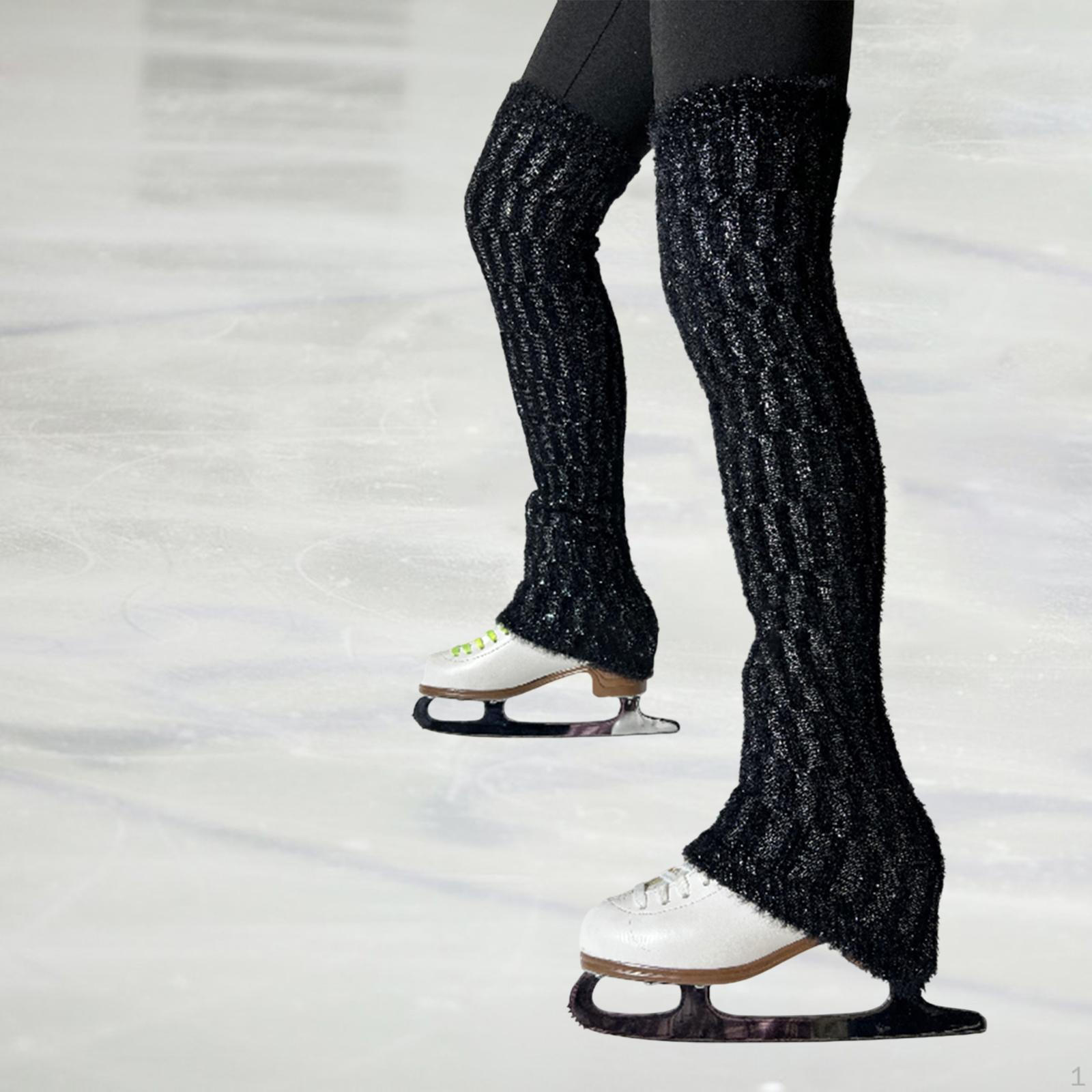 

Гетры для фигурного катания, длинные носки с косами, легкие, с рукавами выше колена, без стопы Black