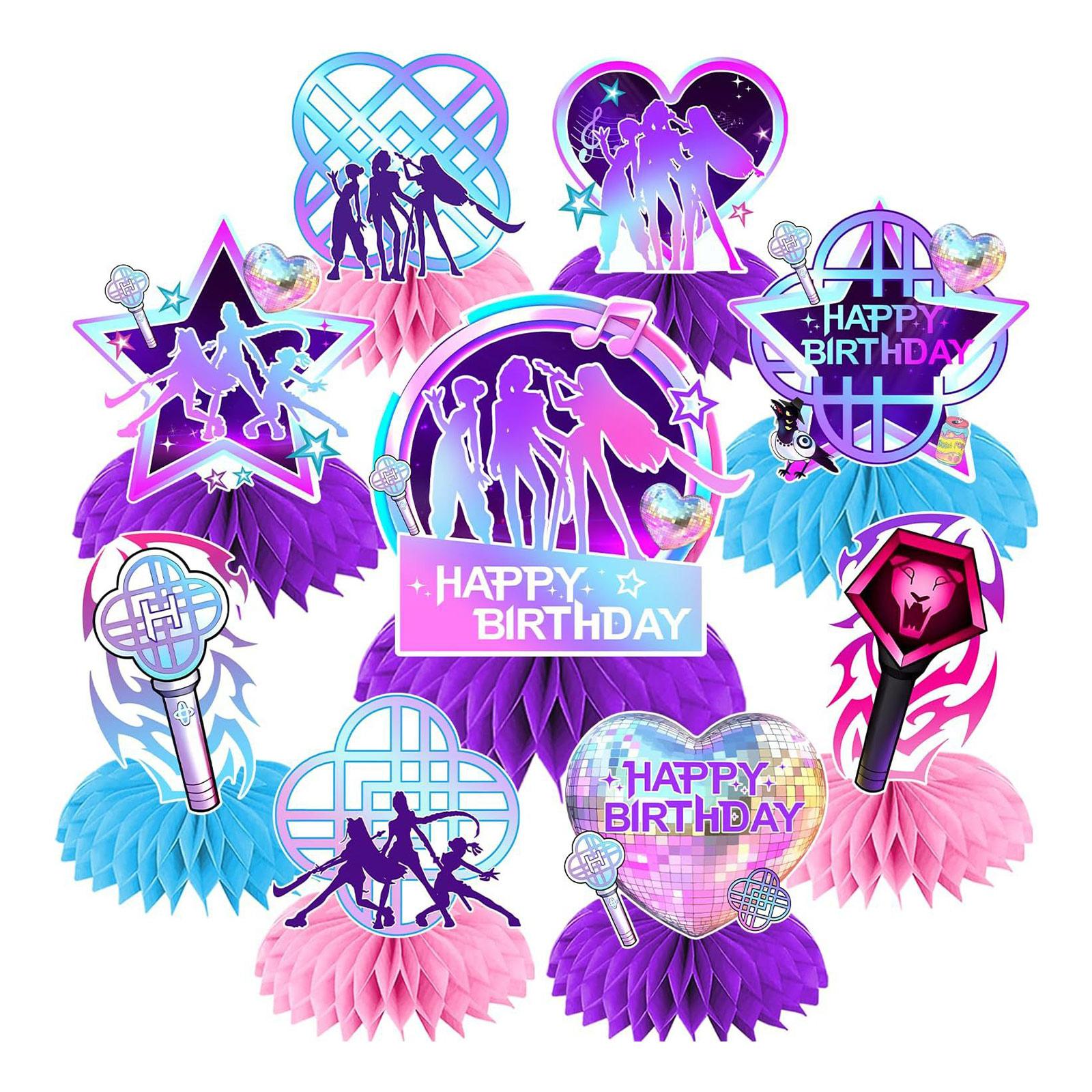 

Украшения для вечеринки по случаю дня рождения, Баннеры и гирлянды «С Днем Рождения», Комплекты одежды на тему дня рождения 9 шт. One Size фиолетовый