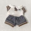 Preppy Style 10cm Cotton Doll Clothes T-shirt Doll Dress Up Set  Children's Gift