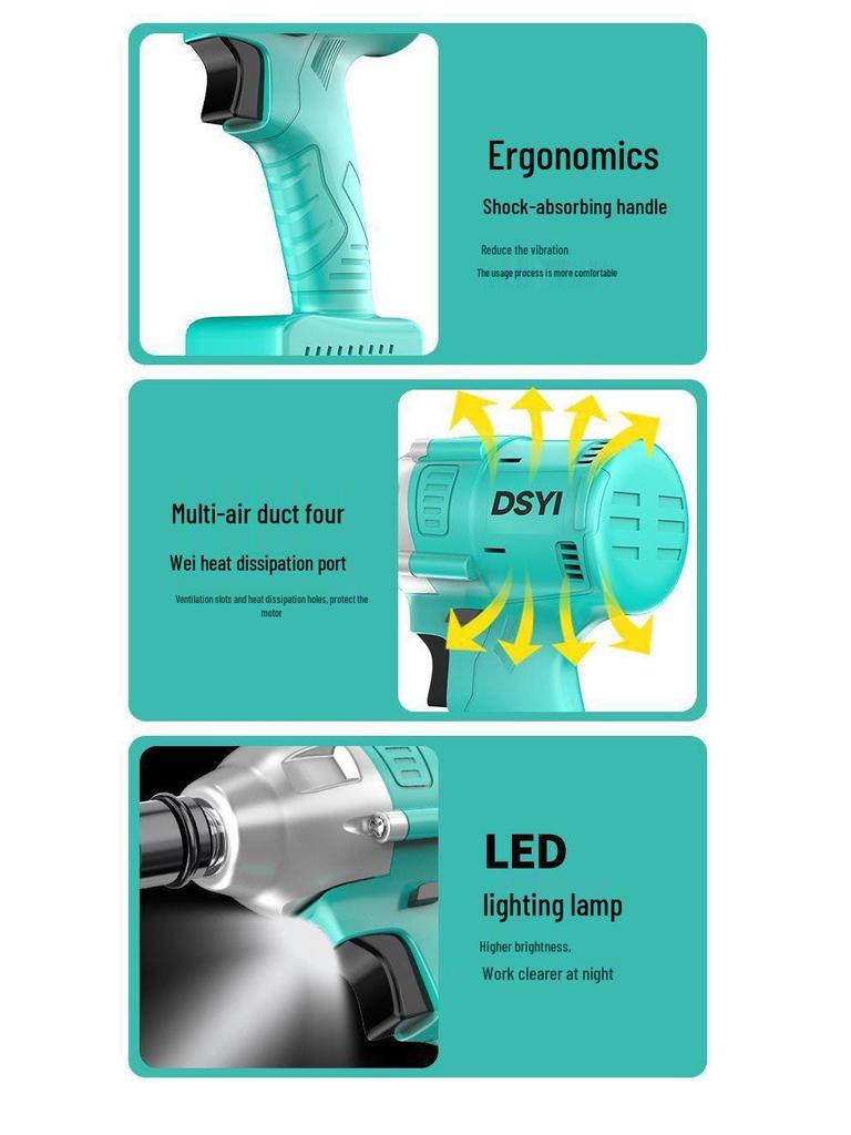 Japan Art Brushless Electric Wrench: Torque DSYI Woodworking Lithium Repair Impact 2106 Scaffolder Air