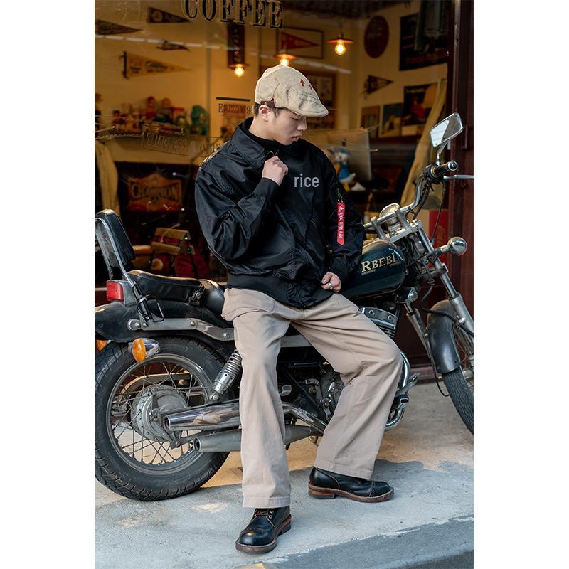 Normanlong CWU-45P Pilot Jacket: Trendy Men's Spring/Autumn Military-Style Baseball Uniform Waistcoat