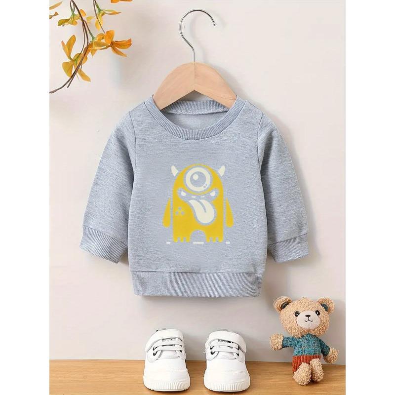 Kids Crewneck Hoodie, Cute Cartoon & Geometric Print,Spring Autumn Winter Holiday Tops