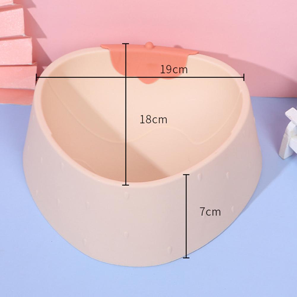 Cartoon Pet Food Bowl Strawberry Pattern Non-slip Anti-overturning Kitten Feeding Bowl Feeder Pet Supplies