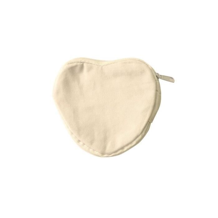 Herzförmiges Baumwoll-Portemonnaie 'Graine Créative' 10,5x10x1,3 cm