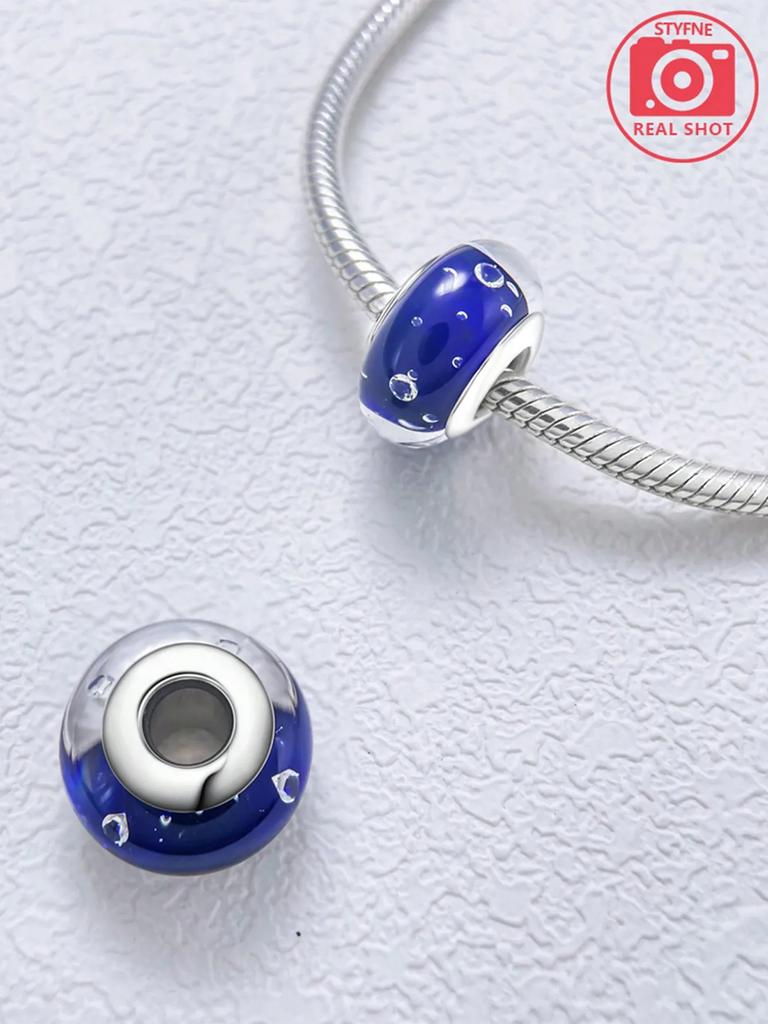 Charms Plata Copper Colors Bubble Glass Beads Charm Beads Charm Pendant For Original Bracelet For Women Diy Jewelry Love Gift