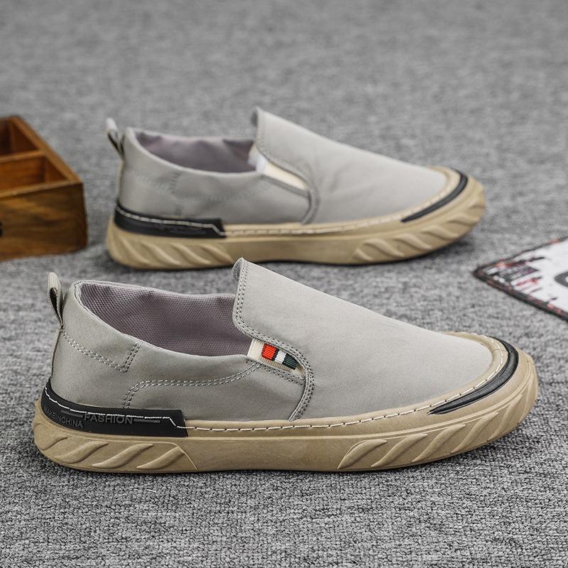 Spring breathable ice silk Beijing cloth shoes versatile shoes men's casual canvas board shoes comfortable versatile casual cm verde