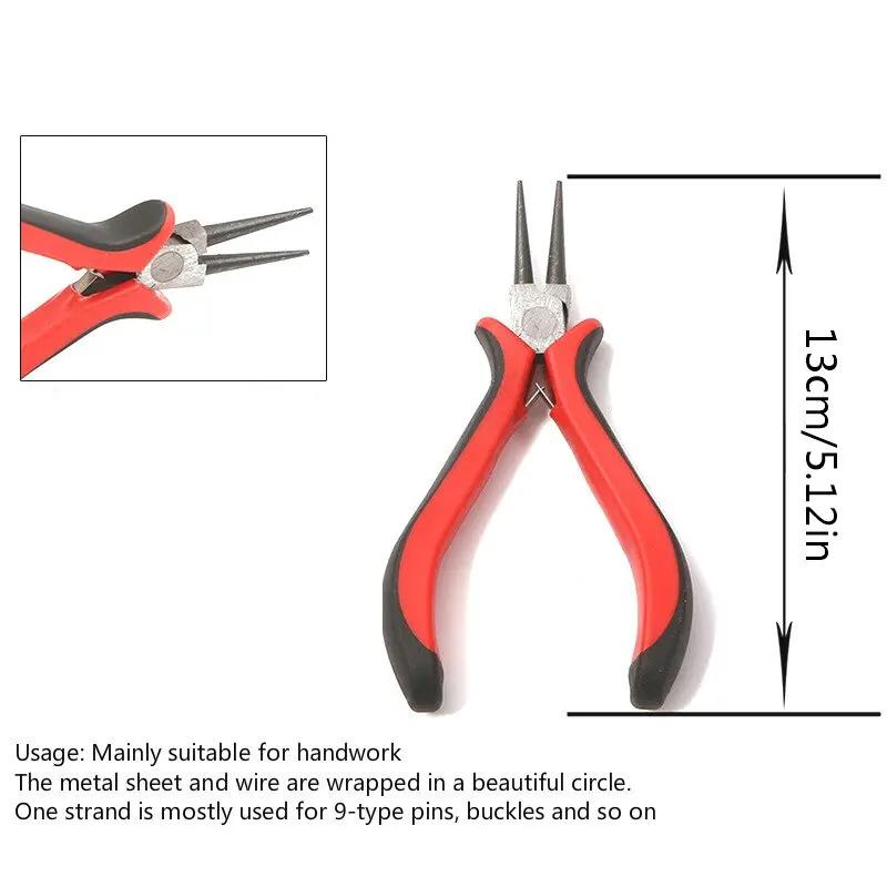 1pcs DIY Jewelry Pliers Tools Equipment Round-Nose Pliers Needle Nose Pliers For Handcraft Beadwork Wire Cutter Pliers