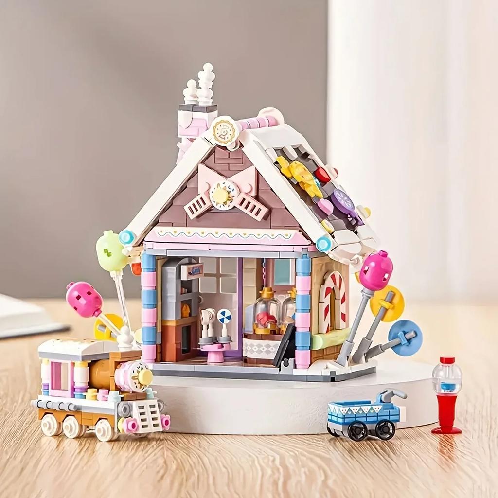 Weihnachts-Süßigkeitenhaus Bausteine Spielzeug 1224 Halloween Thanksgiving Tag Weihnachtsgeschenk
