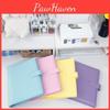 Color Macaron Solid Pu A5 Leather Looseleaf Notebook Planner Simple Business Style
