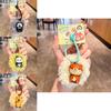 Adorable Plush Keychain For Couples Cute Silicone Animal Keyring Gift