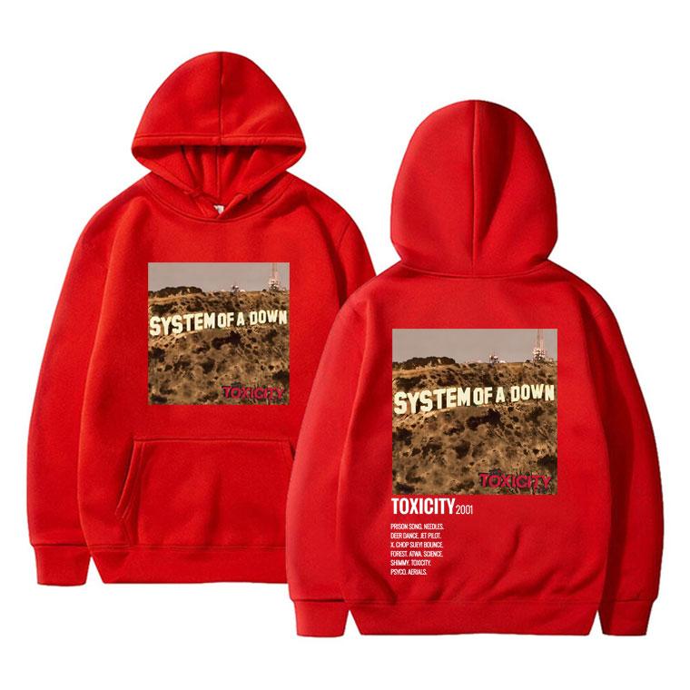 Alternative Metal Rock Band System of A Down Toxicity Music Album Cover Graphic Hoodie Men s Casual Vintage Oversized Hoodies S