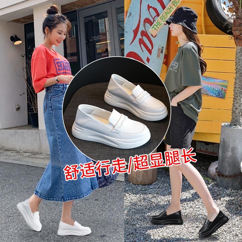 Autumn new inner height-increasing women's shoes Mary Jane versatile small leather shoes women's genuine leather