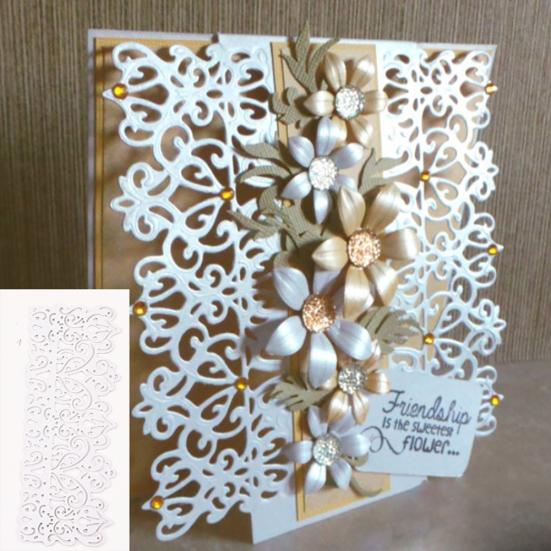 Vintage Spitzenbordüre DIY Scrapbook Grußkarte Geschenk Prägeschablone Dekor