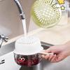 Cartoon Filter Fruit Strainer Double Layer Basket Plate With Handle Cute Plastic Bowl For Kitchens Home Uses