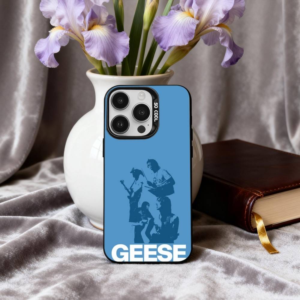 

Rockin G-Geese-E Band Phone Case For iPhone17,16,15,14,13,12,11 Plus,Pro Max Black Candy silver phone case iPhone16pro