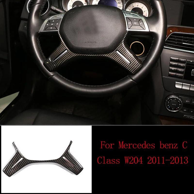 Carbon Fiber Car Interior Decoration Trim Stickers For Mercedes Benz C Class W204 C180 C200 2007-2013 Accessories