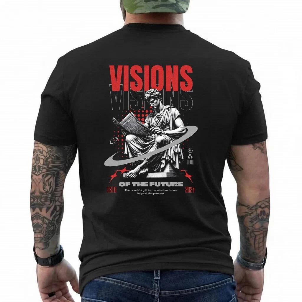 Visions of the Future Statue T-Shirt Greek Oracle Graphic Tee Streetwear Unisex M