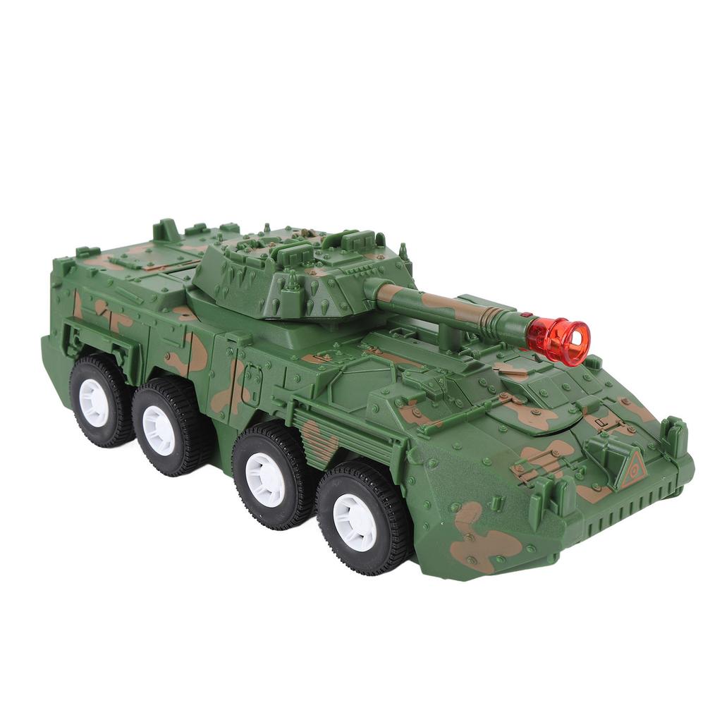 Transforming Tank Toy with Light Sound Rotating One Button Deformation Camouflage Tank Truck Toy
