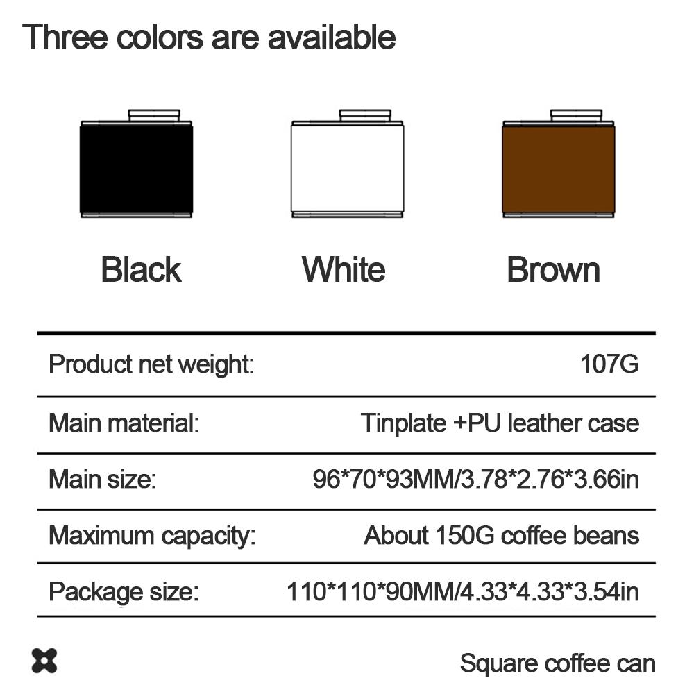 Vzduchotěsné plechovky na kávová zrna Venkovní kempink Plechová krabice Potravinářské balení Skladování Čerstvé Dýchání Železné plechovky