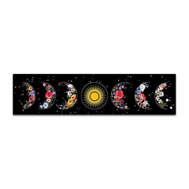 Poster Stampa Arte Murale Luna Dorata Creativa Pittura su Tela Fasi Lunari Immagini Solari Pianeta per Decorazione Camera Bambini Cuadros
