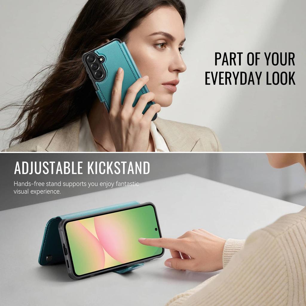 For Samsung Galaxy A36 A37 A56 A57 5G Case Wallet Compatible with Magnetic, Slim PU Leather Flip RFID Blocking Card Holder Stand