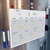 Erasable Monthly Weekly Planner Magnetic Dry Erase Calendar Fridge Magnet Message Board Soft Whiteboard  Set  Reusable