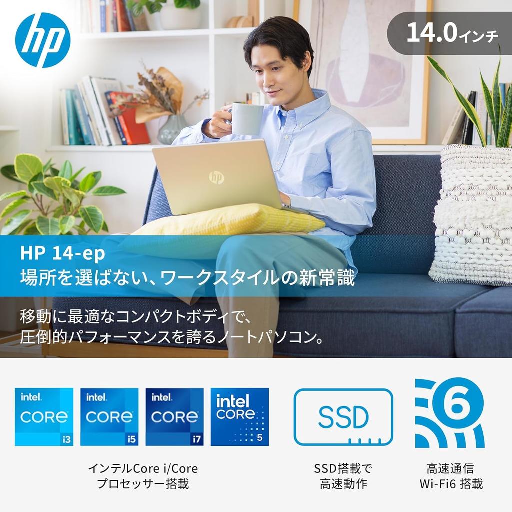 HP 13th Generation Intel Core 16GB 512GB Copilot Fingerprint Slim Natural WPS Copilot Key 2025 14-ep Laptop, i5-1334U Processor, Memory, SSD, Key,