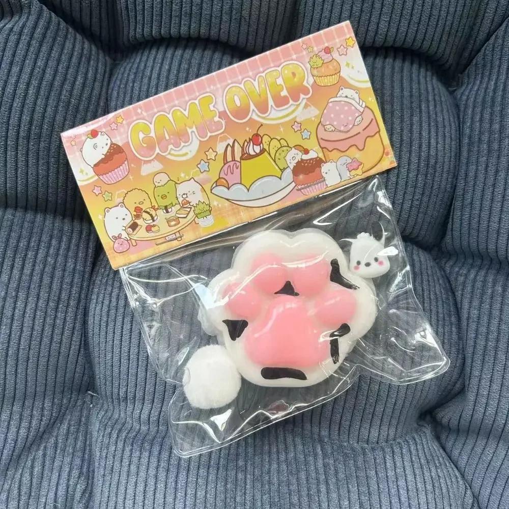 Mochi Taba Squishy NEW Fidget Toy Mini Kawaii Plush Cat Paw Silicone Small Cat Paw Cute Pink Cat Foot