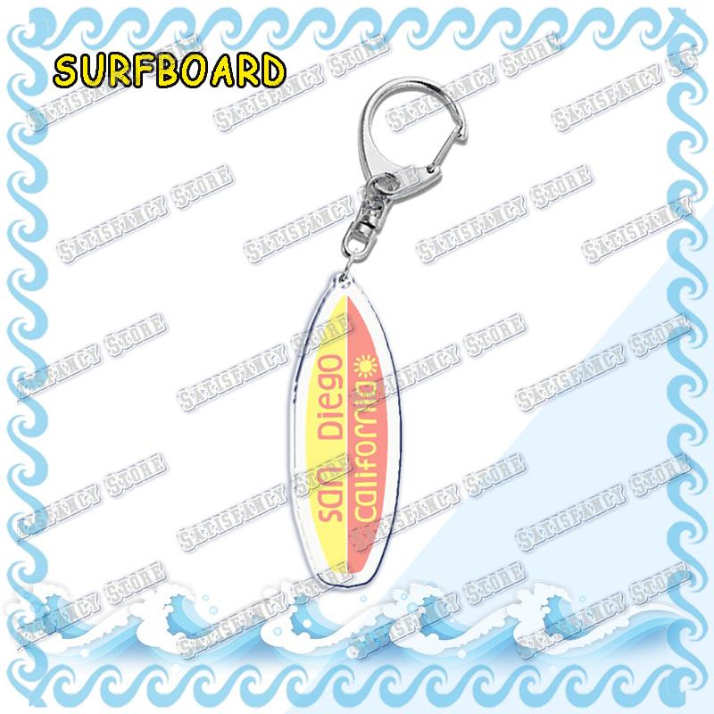 Waves Surfing Surfboard Keychains for Accessories Bag Bicycle Pendant Keyring Jewelry Fans Creative Beach Travel Gift Chaveiro