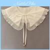 Polyester Silk Womens Ruffled Chiffon Collared Cape For Autumn Winter Fashion Accessories