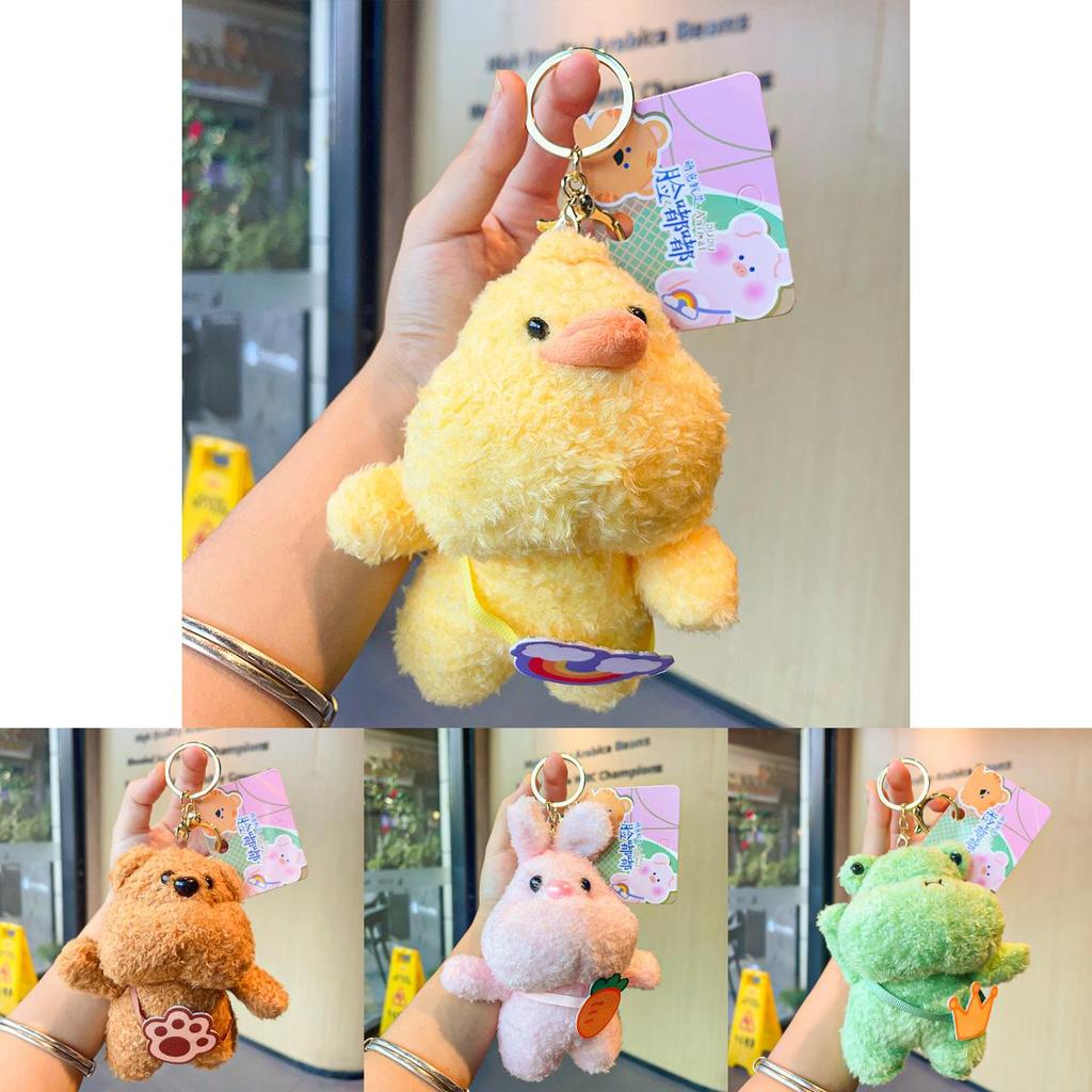 Adorable Plush Dudu Mouth Bear Duck Animal Keychain For Couples And Kids