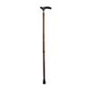 Elderly Support Walking Cane Aluminum Adjustable Trekking Stick With Wooden T-Handle Indoor Outdoor Use