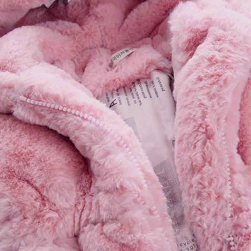 Dziewczęce jesienno-zimowe płaszcze polarowe z uszami, z kapturem, ze sztucznego futra, ciepłe kurtki, bluzy z kapturem, odzież wierzchnia na Halloween, Boże Narodzenie, stroje na imprezę