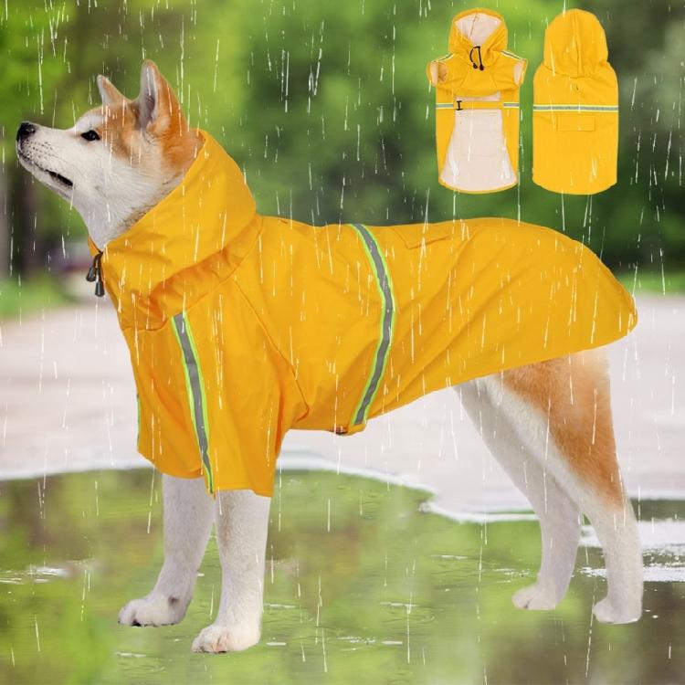 Impermeabile per Cani Impermeabile con Cappuccio Giubbotti Poncho Pioggia Impermeabile con Strisce Riflettenti