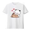 Panda Bear Hug Bubu Dudu Valentines Days T Shirt Classic  vintage Washed Casual homme designer clothes streetwear